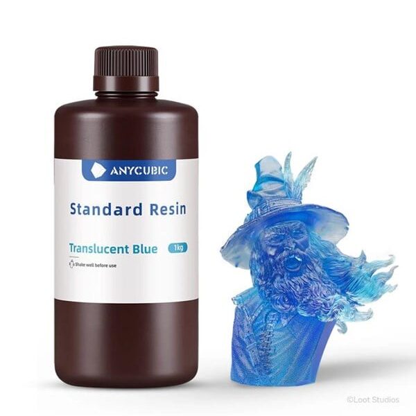 ANYCUBIC Standard resin 1 L Transluscent Blue ANYCUBIC Standard resin 1 L Transluscent Blue
