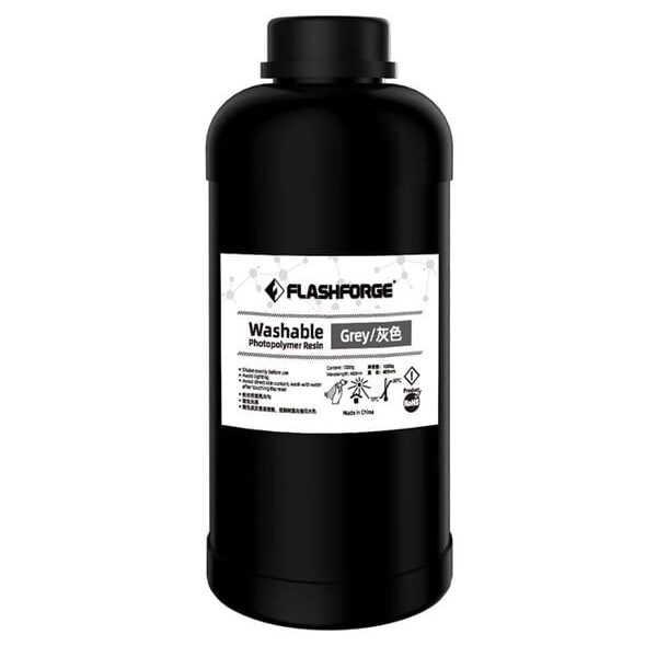 FlashForge Washable Resin Grey 1L 3D Printing Resin FlashForge Washable Resin Grey 1L 3D Printing Resin