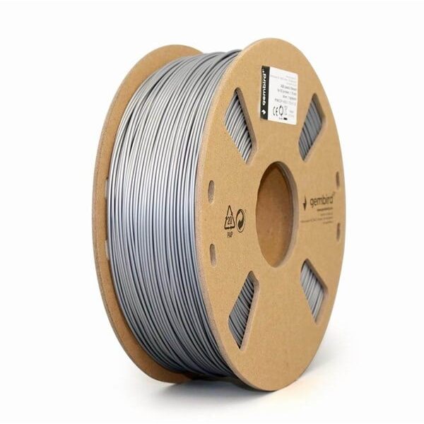 Gembird ABS filament - Sølv - 1.75mm ø - 1 kg