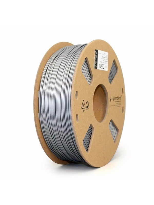 Gembird ABS filament - Sølv - 1.75mm ø - 1 kg