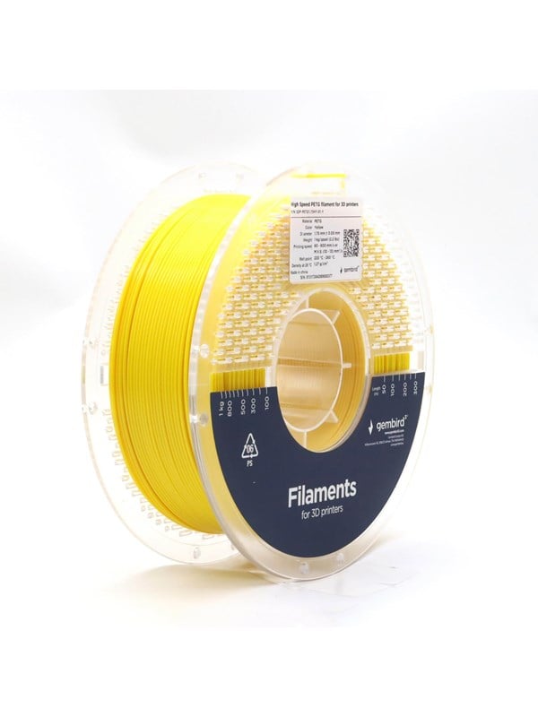Gembird High Speed PETG (PET, PETT) - Gul - 1.75mm ø - 1 kg