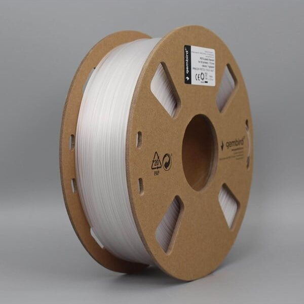 Gembird PETG (PET, PETT) filament - Naturfarvet - 1.75mm ø - 1 kg