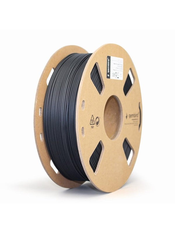 Gembird PLA Matt filament - Sort - 1.75mm ø - 1 kg