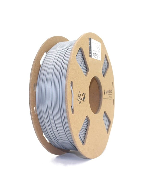 Gembird PLA filament cartridge filament - Grå - 1.75mm ø - 1 kg