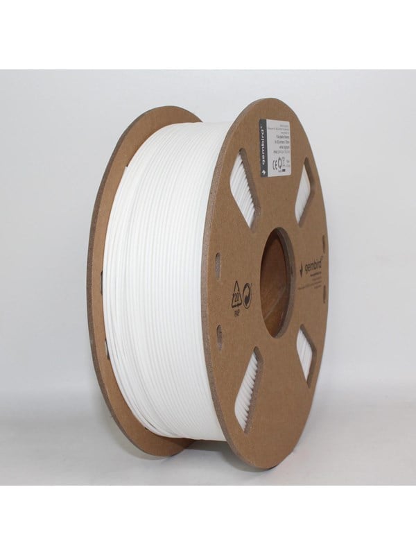 Gembird PLA filament cartridge filament - Hvid - 1.75mm ø - 1 kg