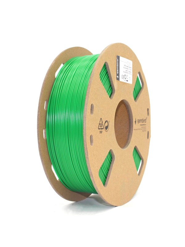 Gembird PETG (PET, PETT) filament - Grøn - 1.75mm ø - 1 kg