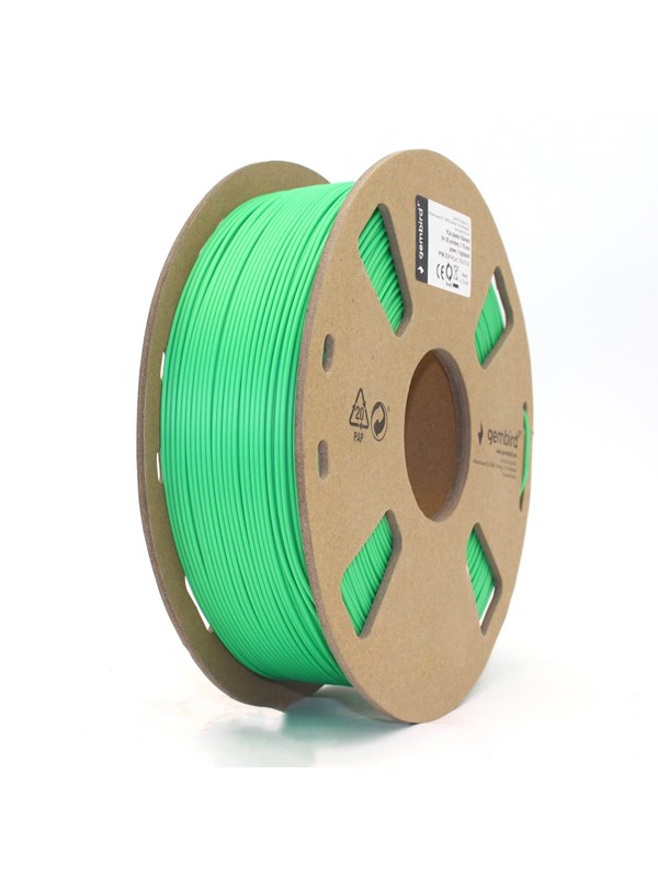 Gembird PLA filament cartridge filament - Grøn - 1.75mm ø - 1 kg