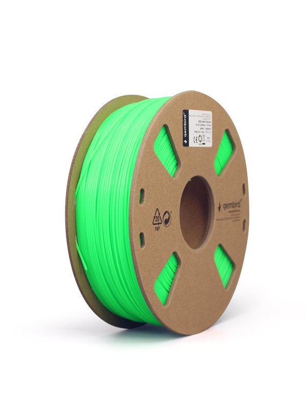 Gembird ABS filament - Grøn - 1.75mm ø - 1 kg