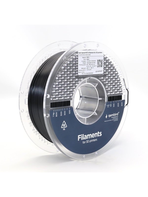 Gembird High Speed PETG (PET, PETT) - Sort - 1.75mm ø - 1 kg