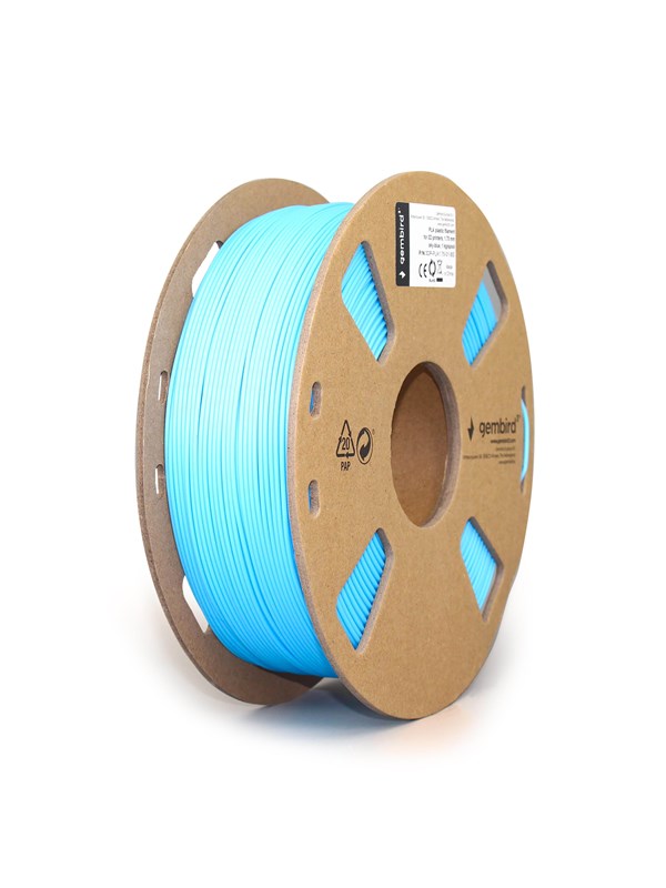 Gembird PLA filament cartridge filament - Himmelblå - 1.75mm ø - 1 kg